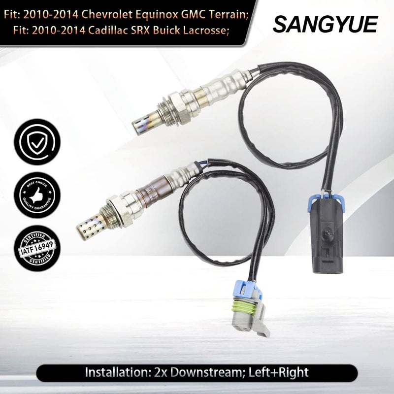Sangyue Oxygen O2 02 Sensor 1 & 2 for 2010 2011 2012 2013 2014 Chevrolet Chevy Equinox 2.4L GMC Terrain 2.4L Upstream + Downstream 2PCS - Image 2